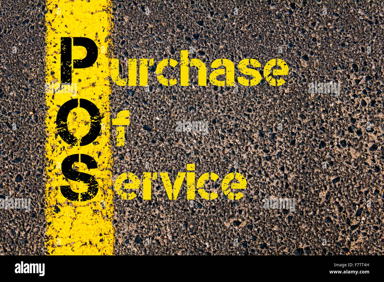 Concept image of Accounting Business Acronym POS Purchase Of Service