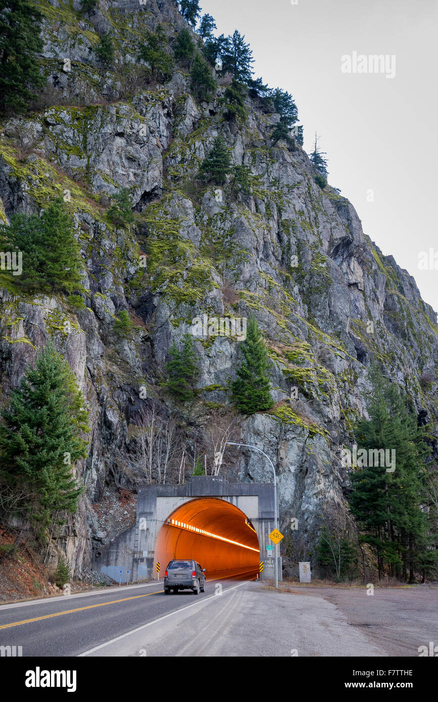 Yale tunnel, Trans Canada Highway, British Columbia, Canada Stock Photo