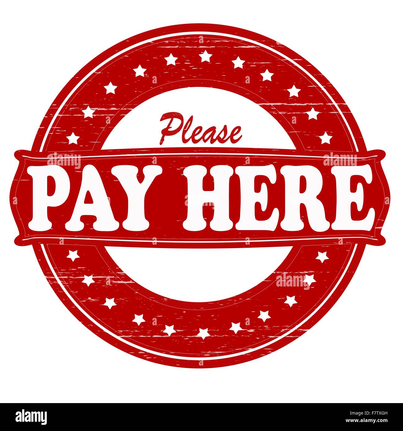 Please pay here Stock Vector