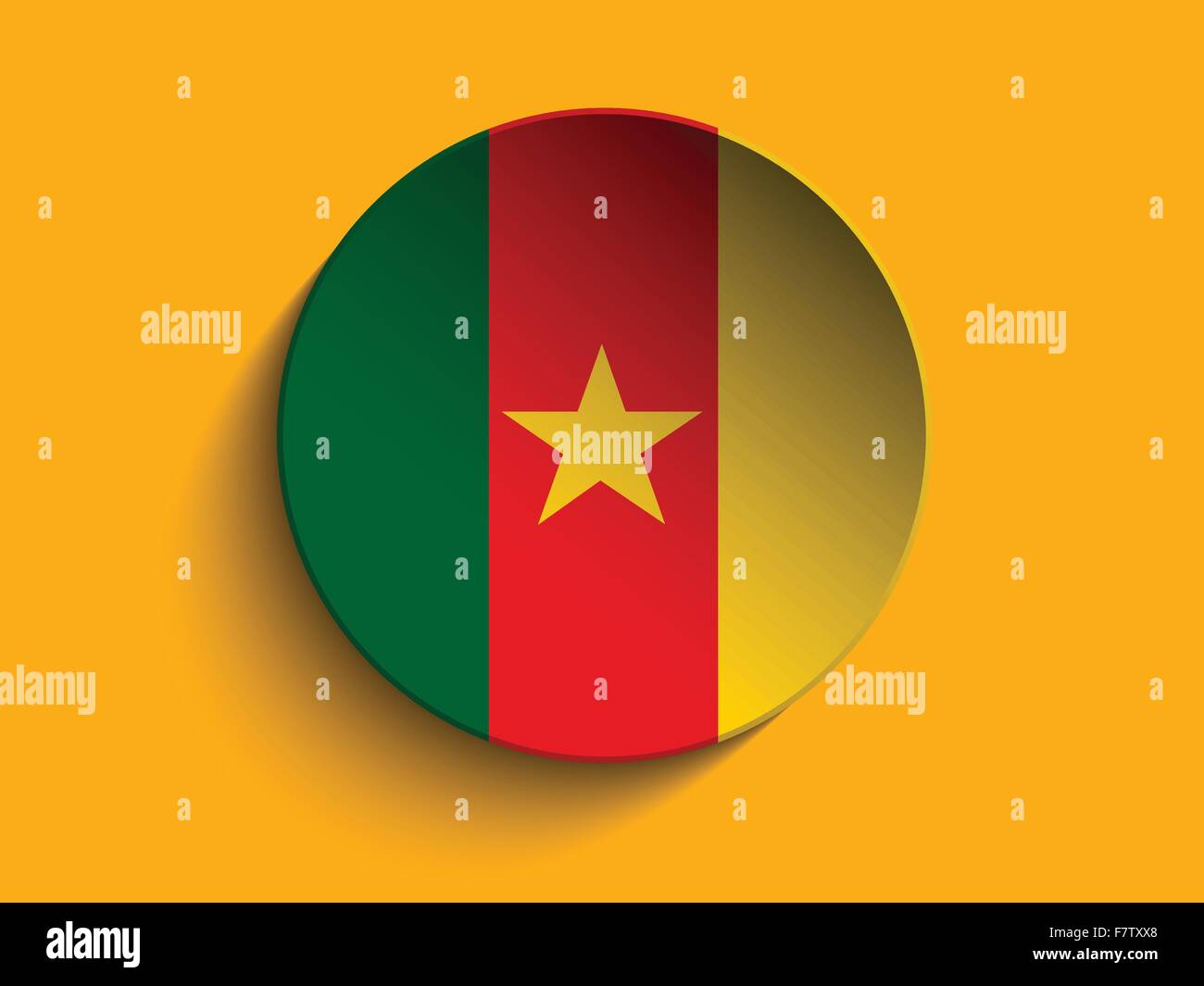 Flag Paper Circle Shadow Button Cameroon Stock Vector Image & Art - Alamy