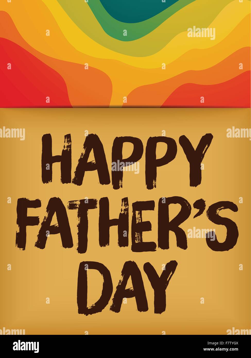 Happy Fathers Day Colorful Background Card Stock Vector
