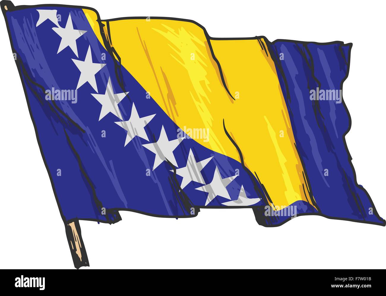 flag of Bosnia Stock Vector Image & Art - Alamy