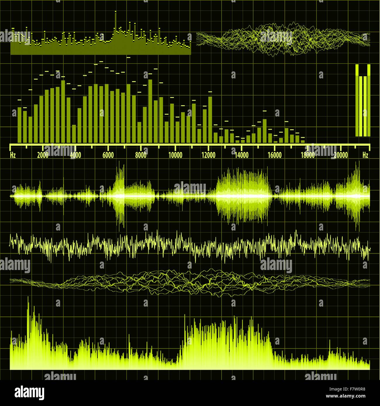 Sound waves set. Music background. EPS 8 Stock Vector Image & Art - Alamy
