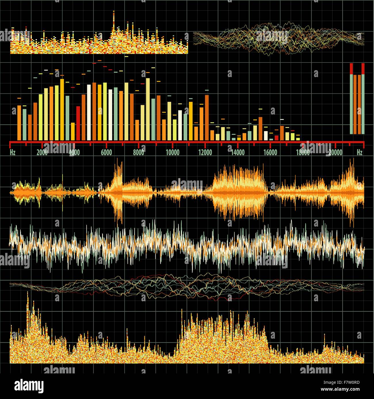Sound waves set. Music background. EPS 8 Stock Vector Image & Art - Alamy