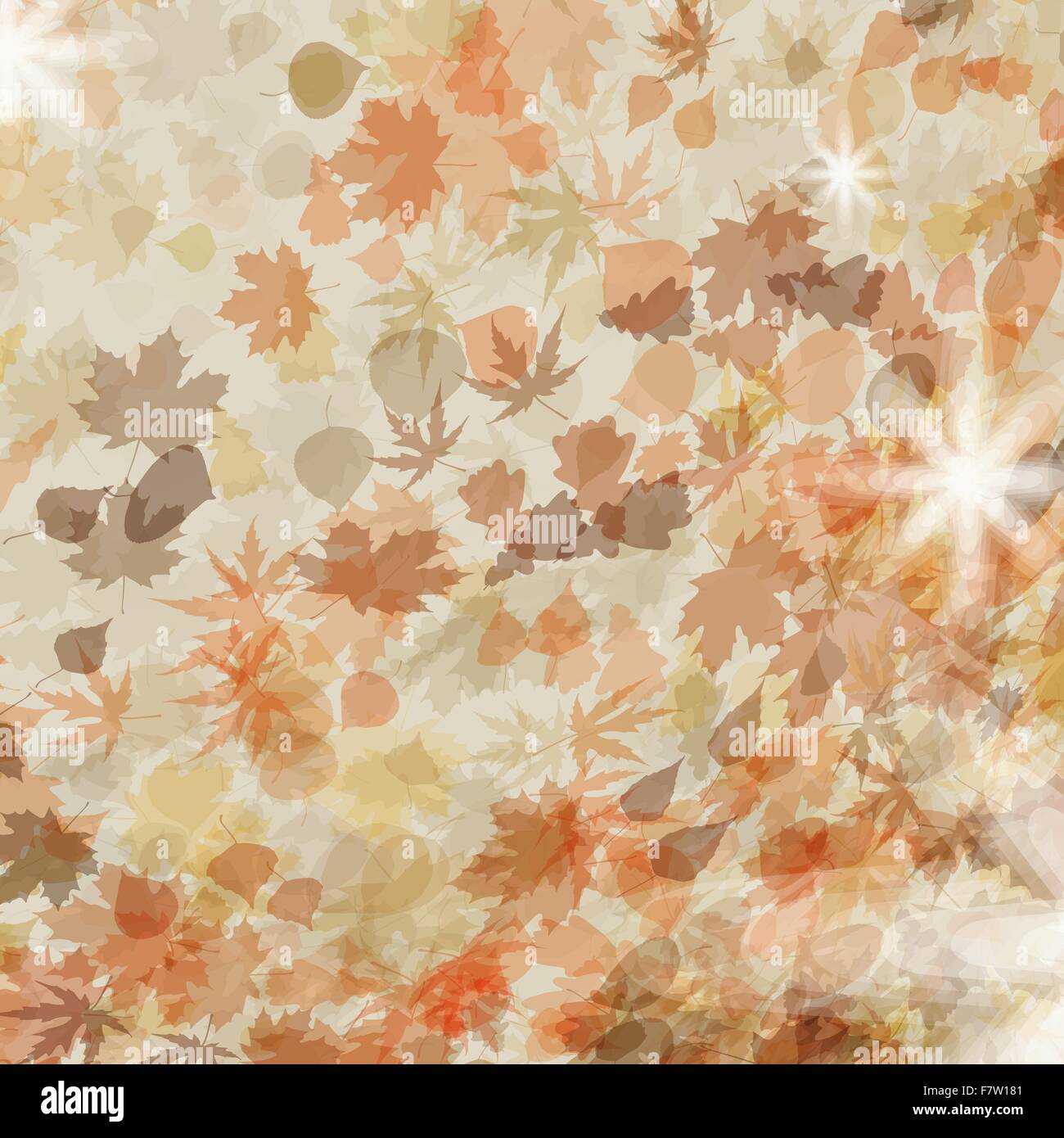 Autumn leaves. Seasonal template design. EPS 8 Stock Vector