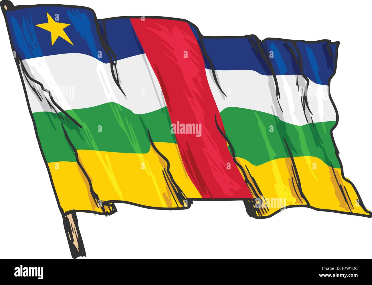 flag of Central African Republic Stock Vector Image & Art - Alamy