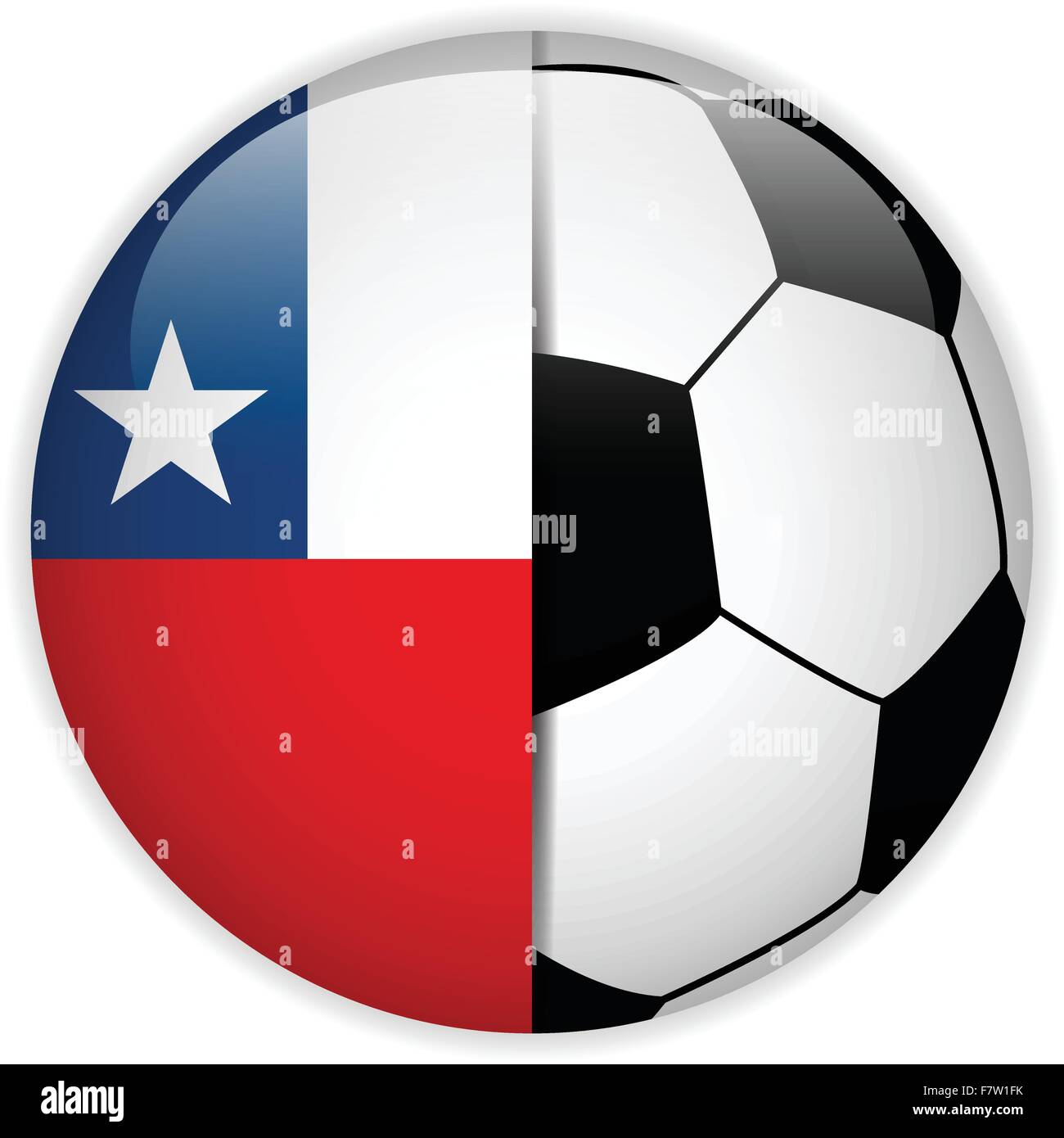 Chile Flag with Soccer Ball Background Stock Vector Image & Art Alamy