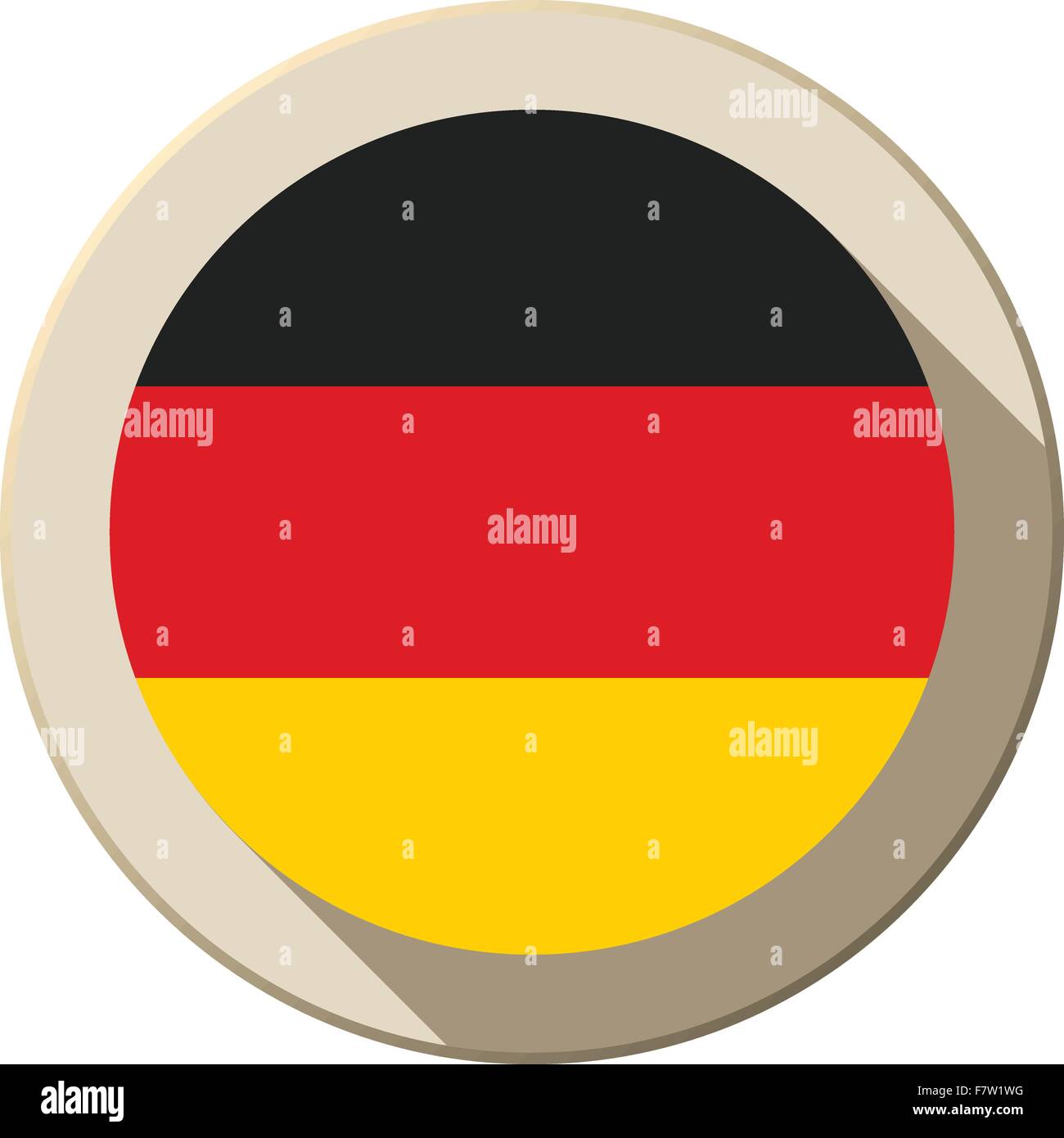 Germany Flag Button Icon Modern Stock Vector Image & Art Alamy