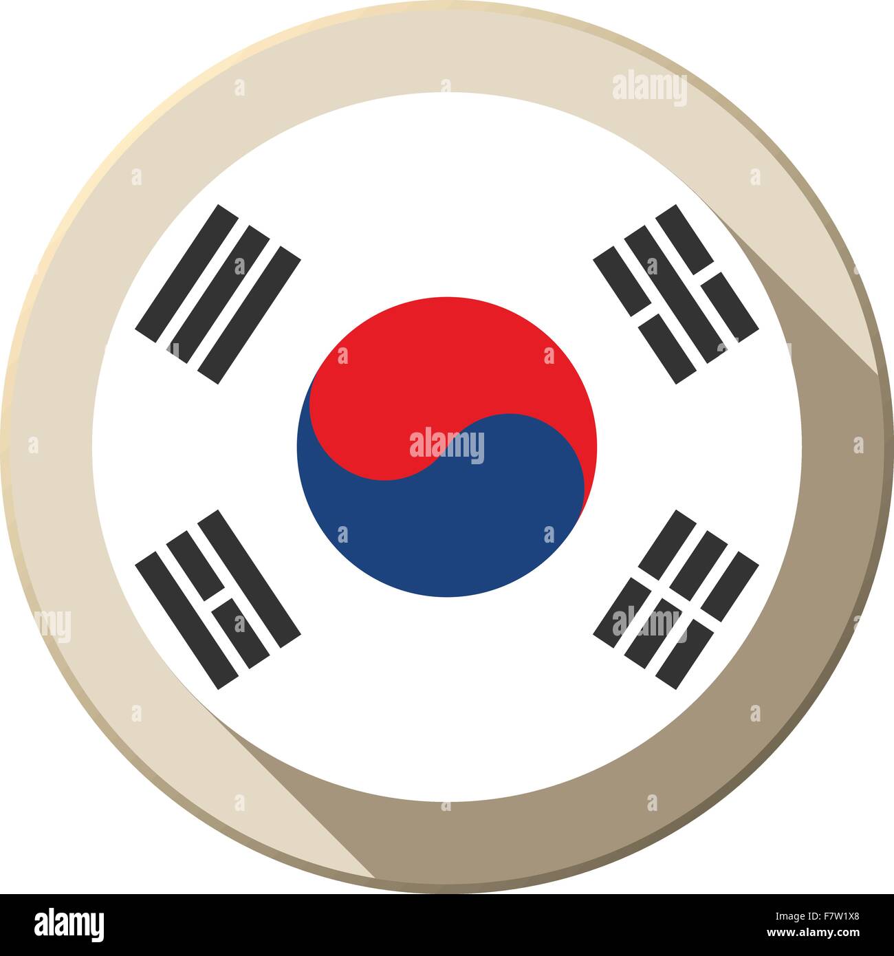 Map icon flag south korea hi-res stock photography and images - Alamy