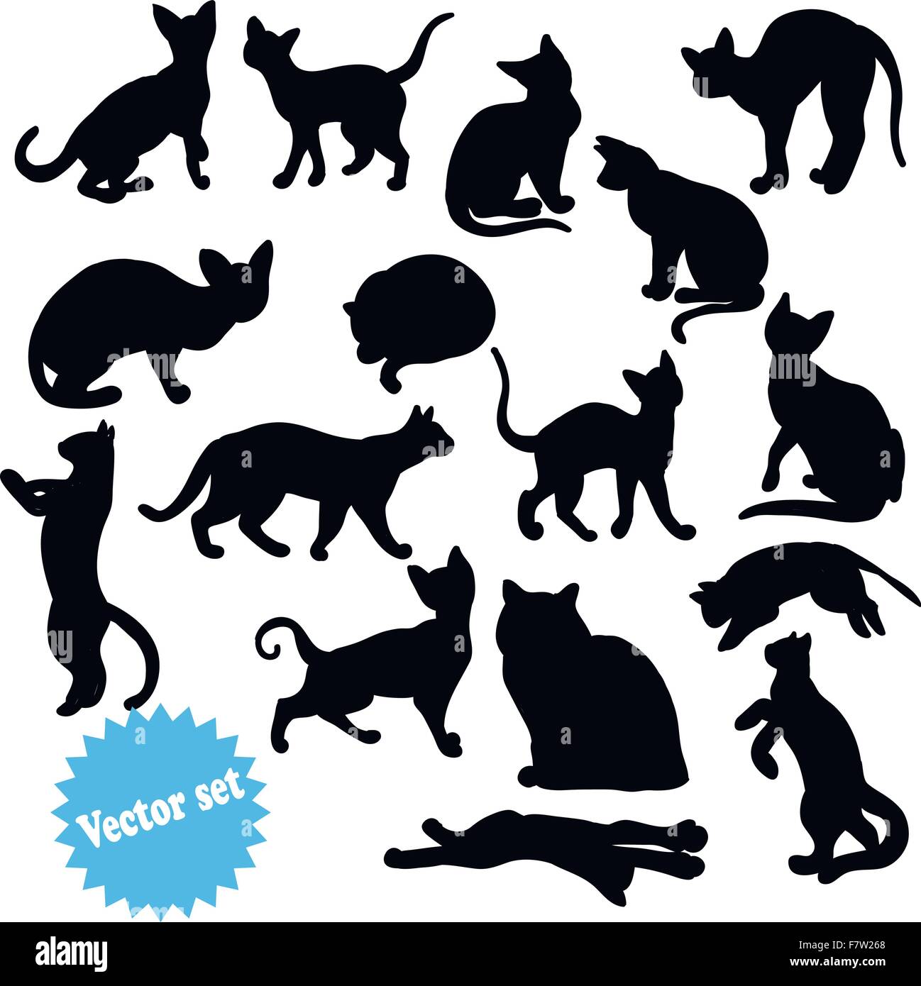 Cat icon set Royalty Free Vector Image - VectorStock