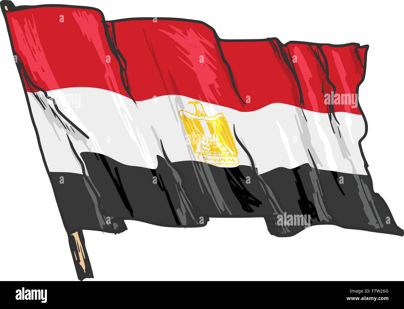 flag of Egypt Stock Vector