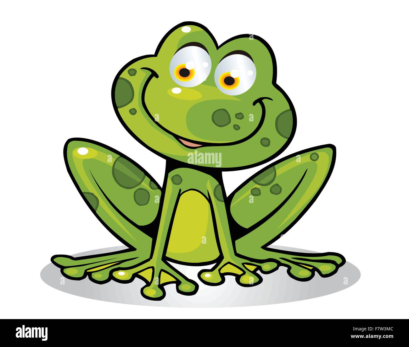 cute frog cartoon Stock Vector
