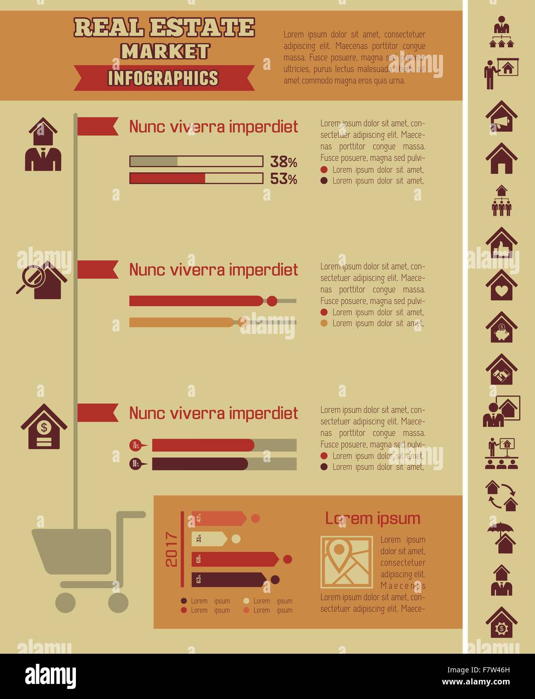 Pie chart real estate infographic Stock Vector Images - Alamy