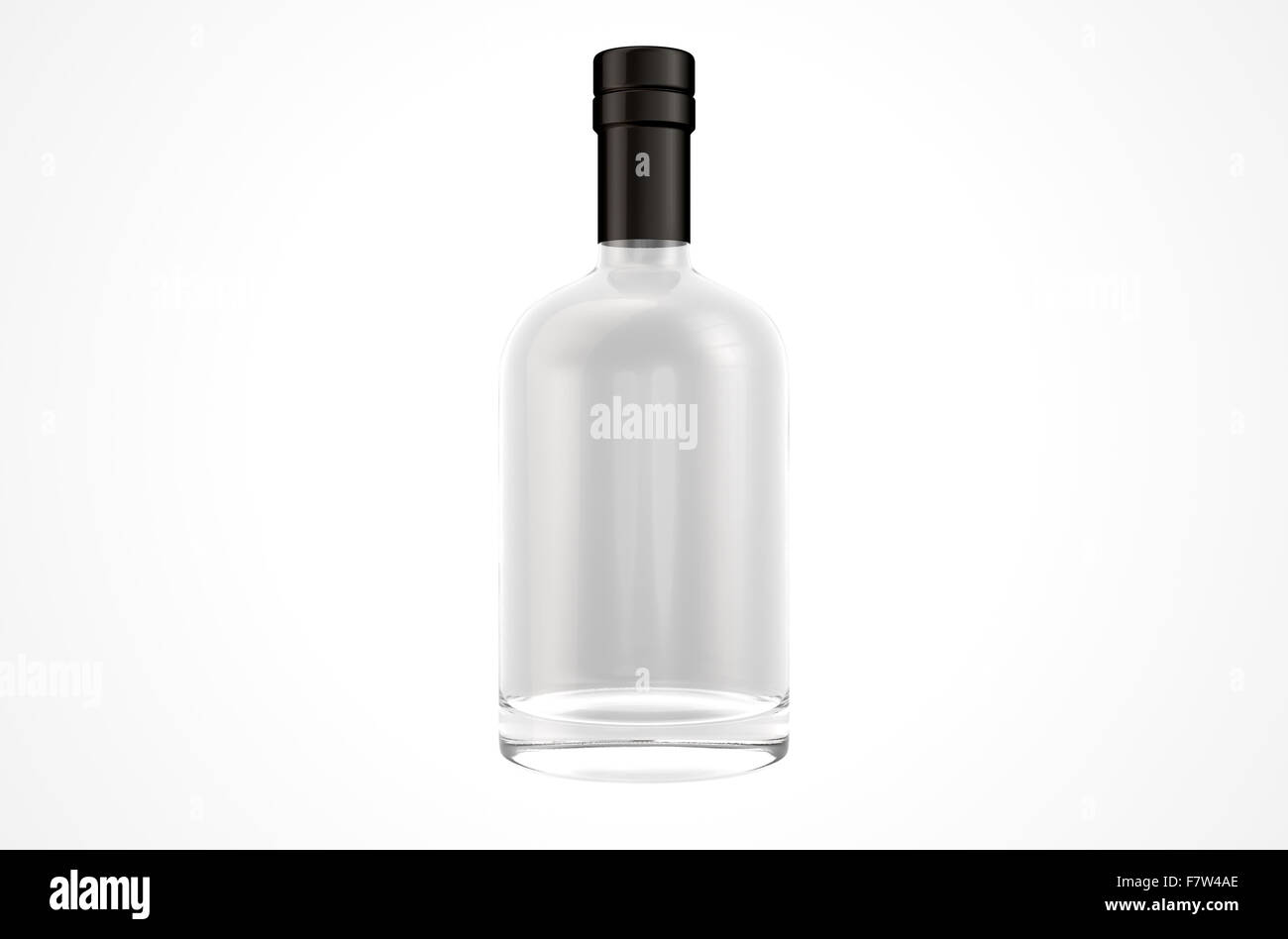 A Generic whiskey bottle on a white isolated background Stock Photo