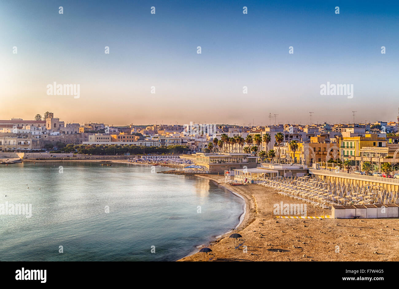 Bay of Otranto, Greek-Messapian city on the Adriatic Sea in Italy Stock Photo