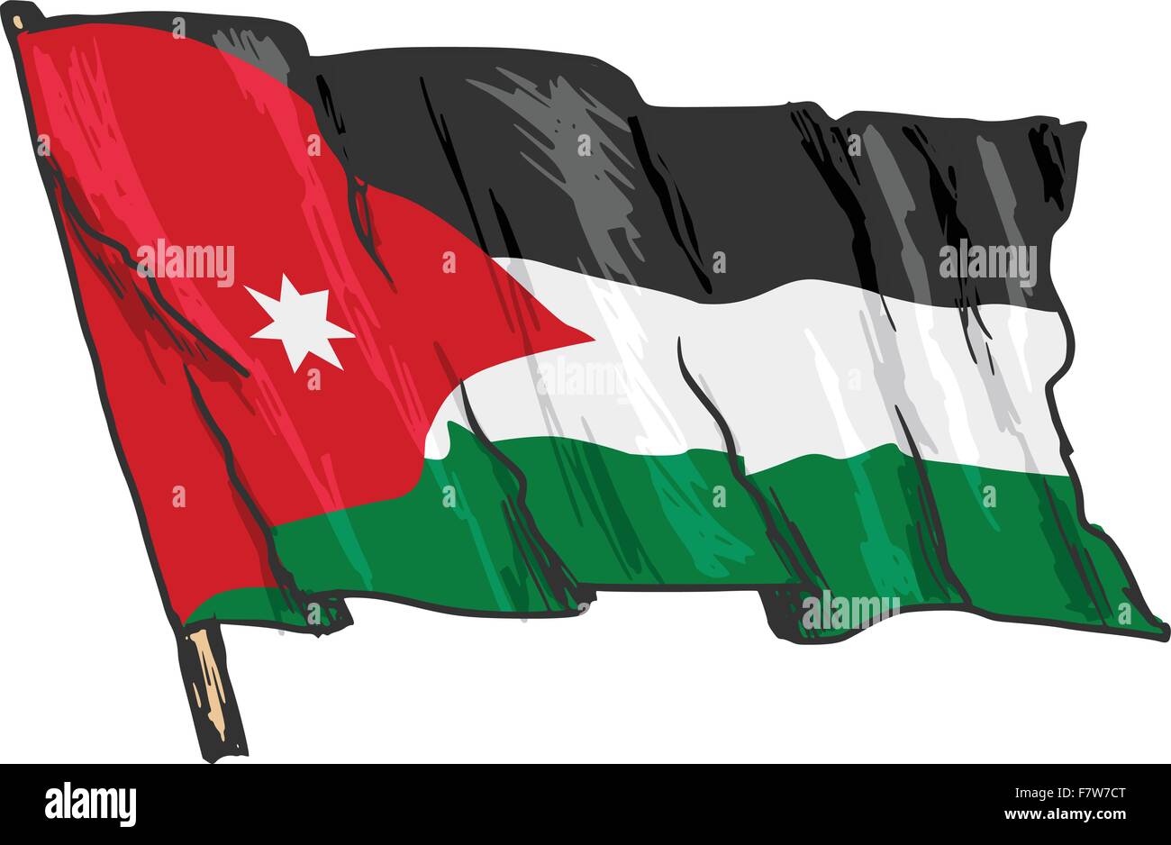 flag of Jordan Stock Vector Image & Art Alamy