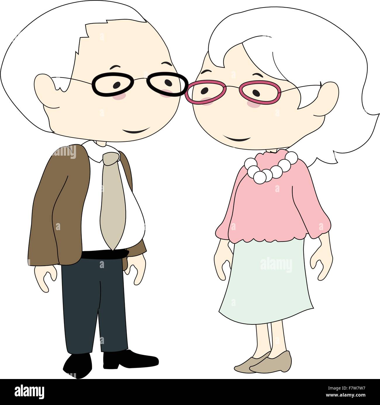 old couple Stock Vector