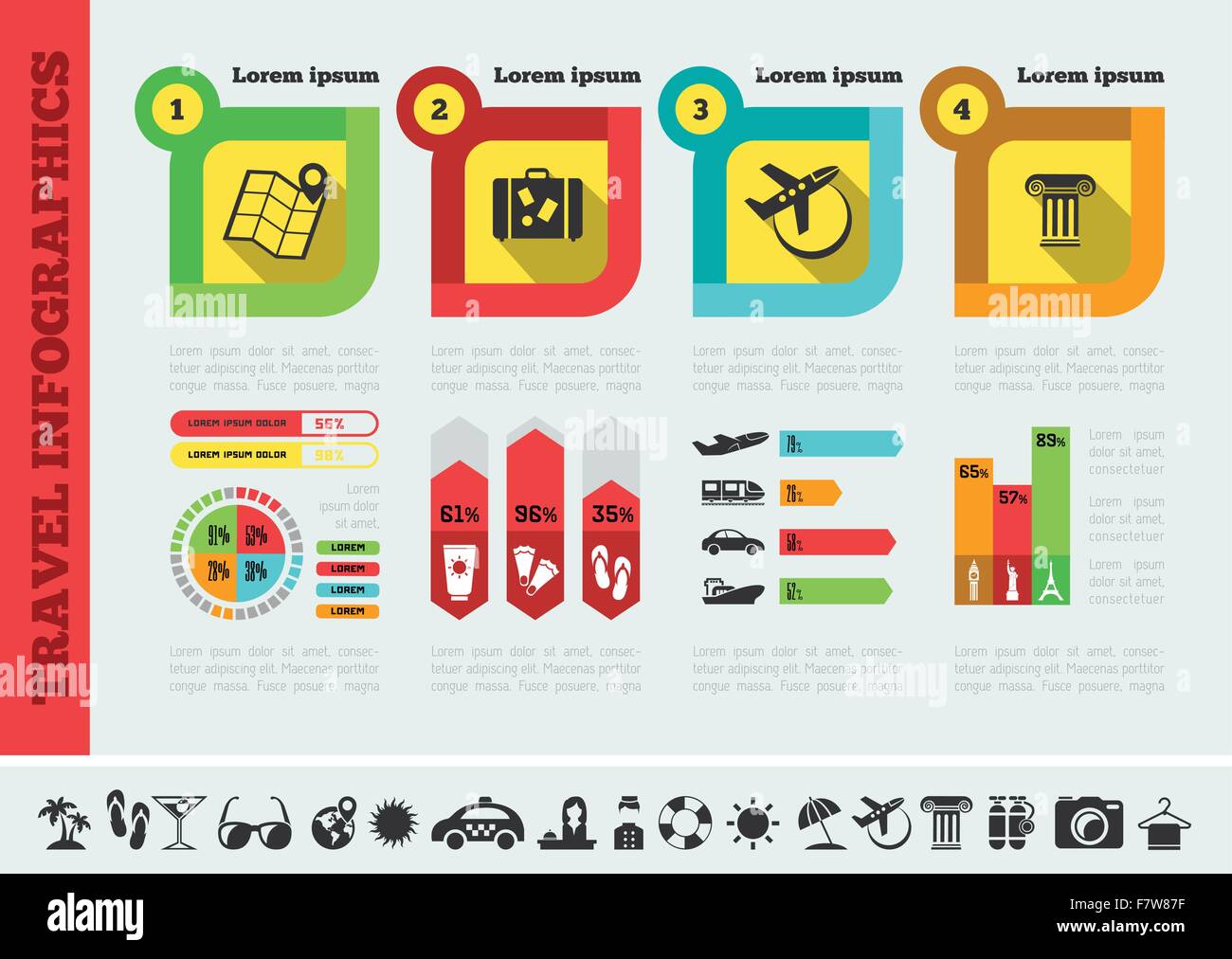 Travel Infographic Template Stock Vector Image & Art - Alamy