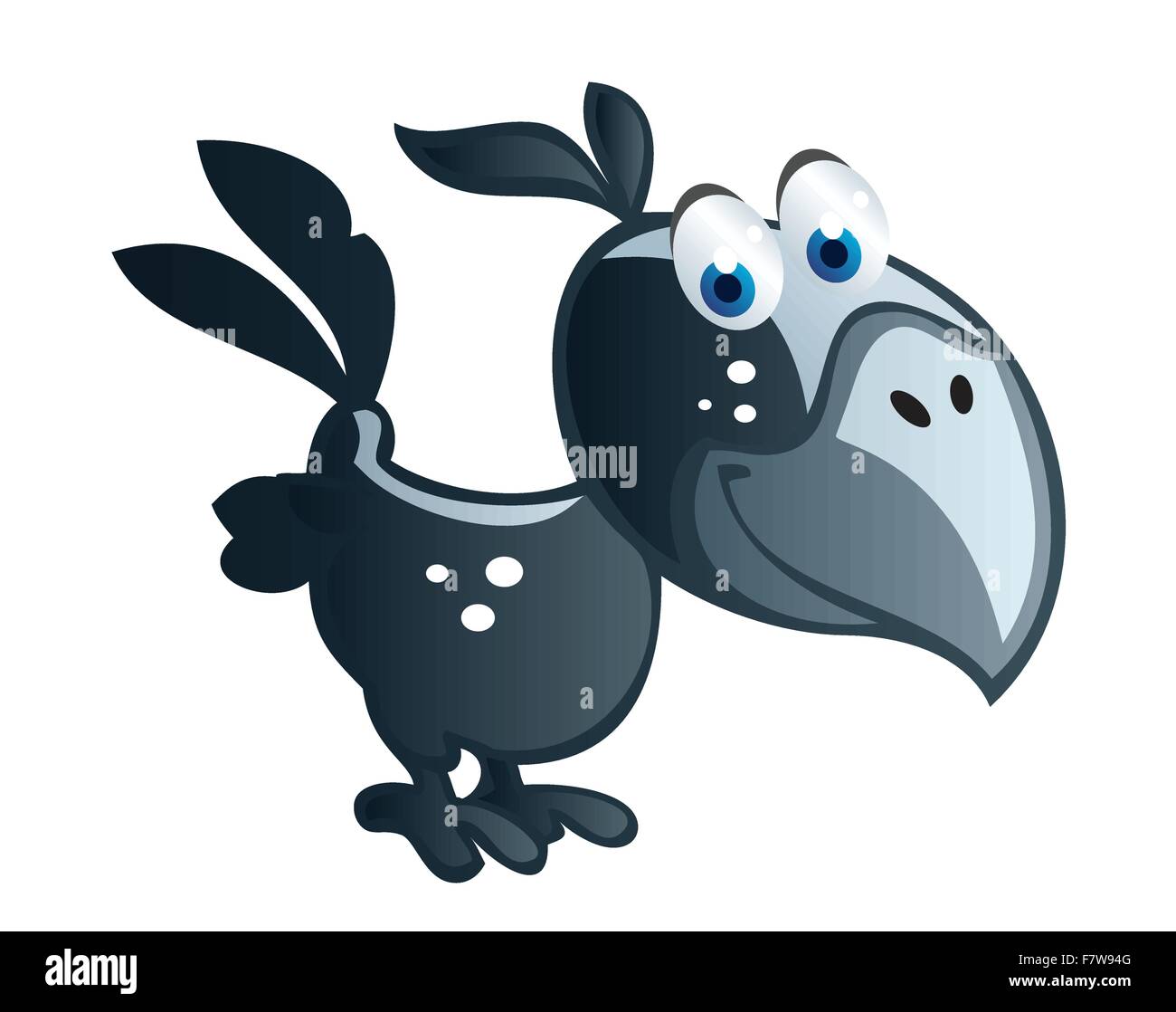 baby crow cartoon Stock Vector