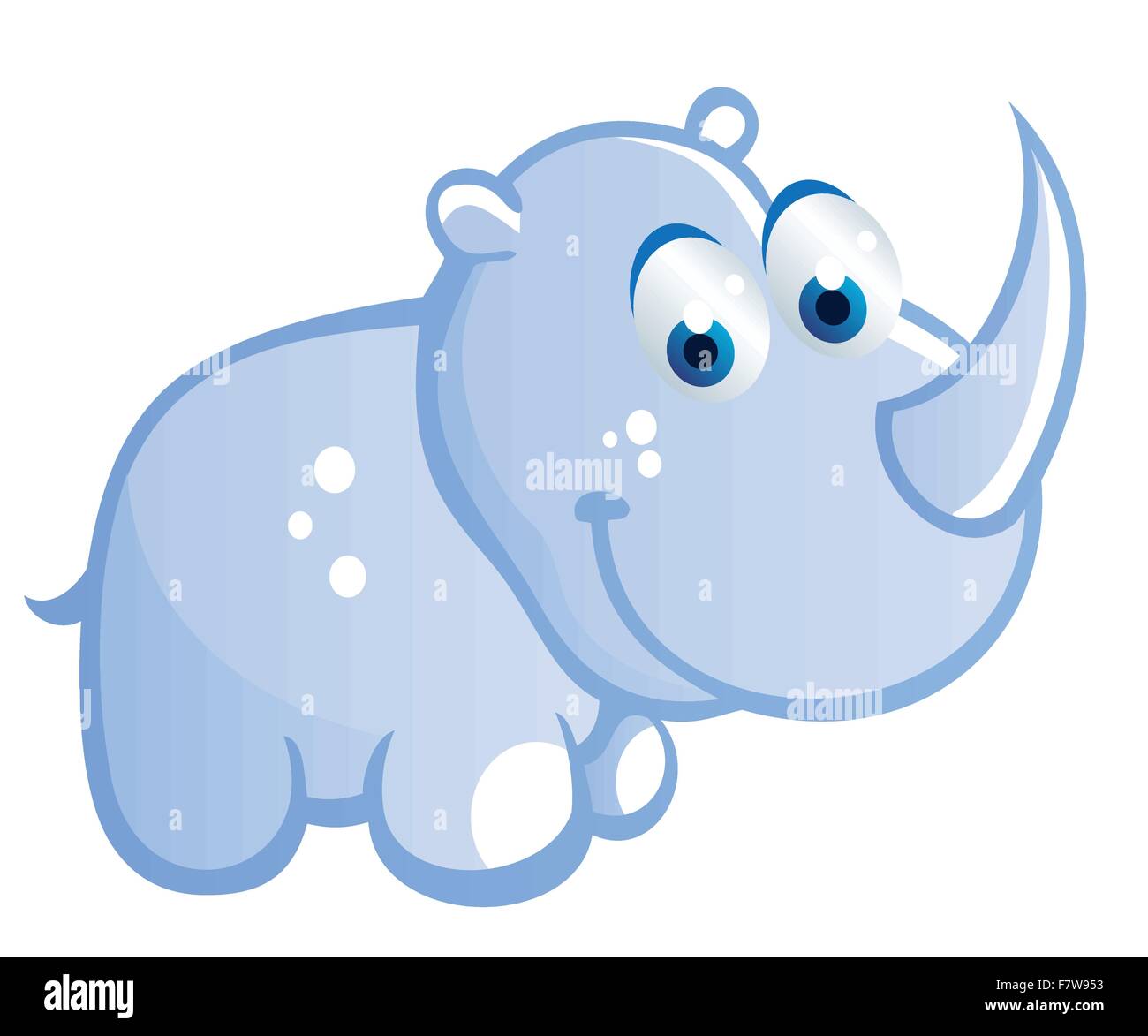 baby rhino cartoon Stock Vector