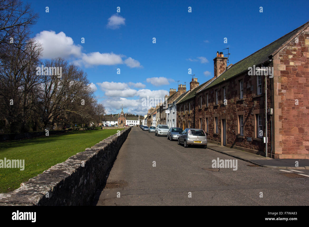 Gifford village empty street no pedestrians Stock Photo Alamy