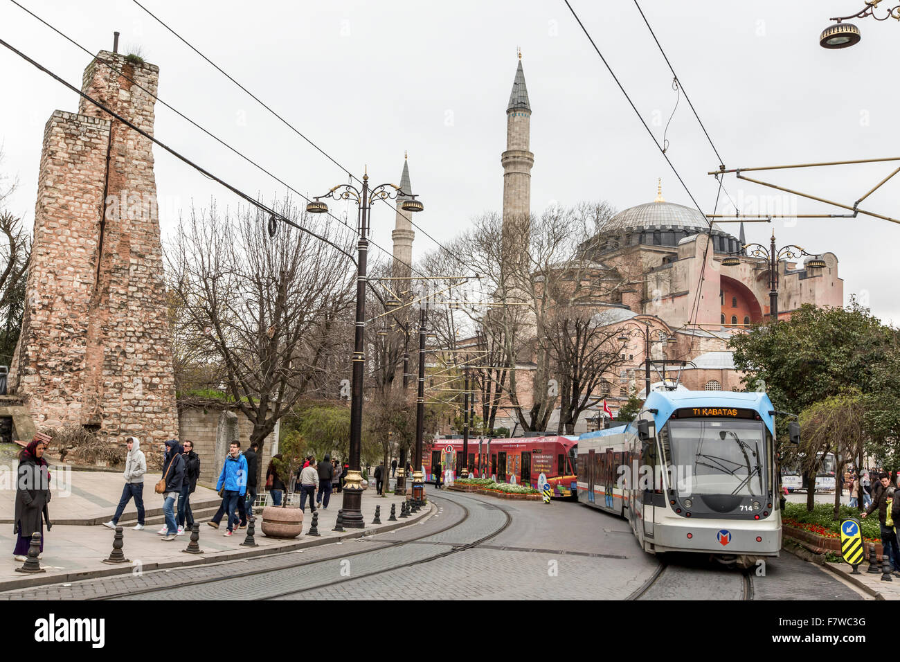 Surrounding Districts of Sultan Ahmed Mosque (Blue Mosque), Istanbul, Turkey Stock Photo