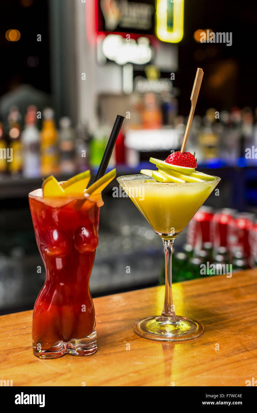 Mix Drinks on Tabke in A Restaurant in Istanbul, Turkey Stock Photo Alamy