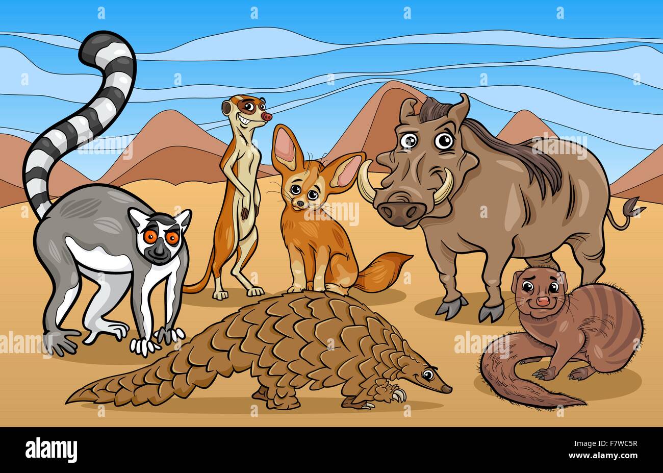 african mammals animals cartoon illustration Stock Vector Image & Art Alamy