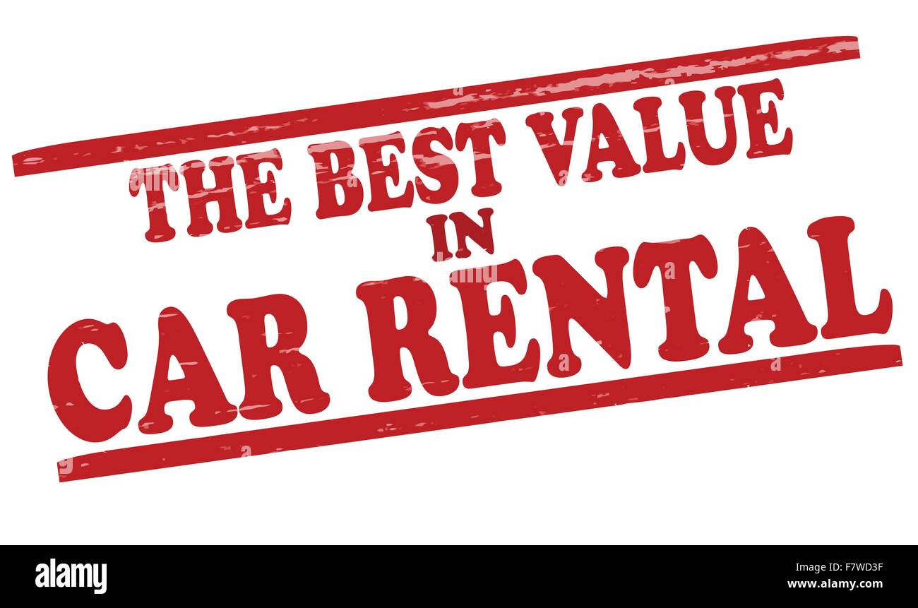 The best value in car rental Stock Vector Image & Art Alamy