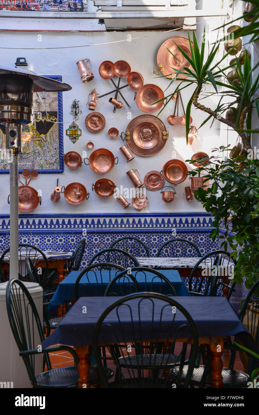 Restaurant in Albaicín, Granada, Spain Stock Photo