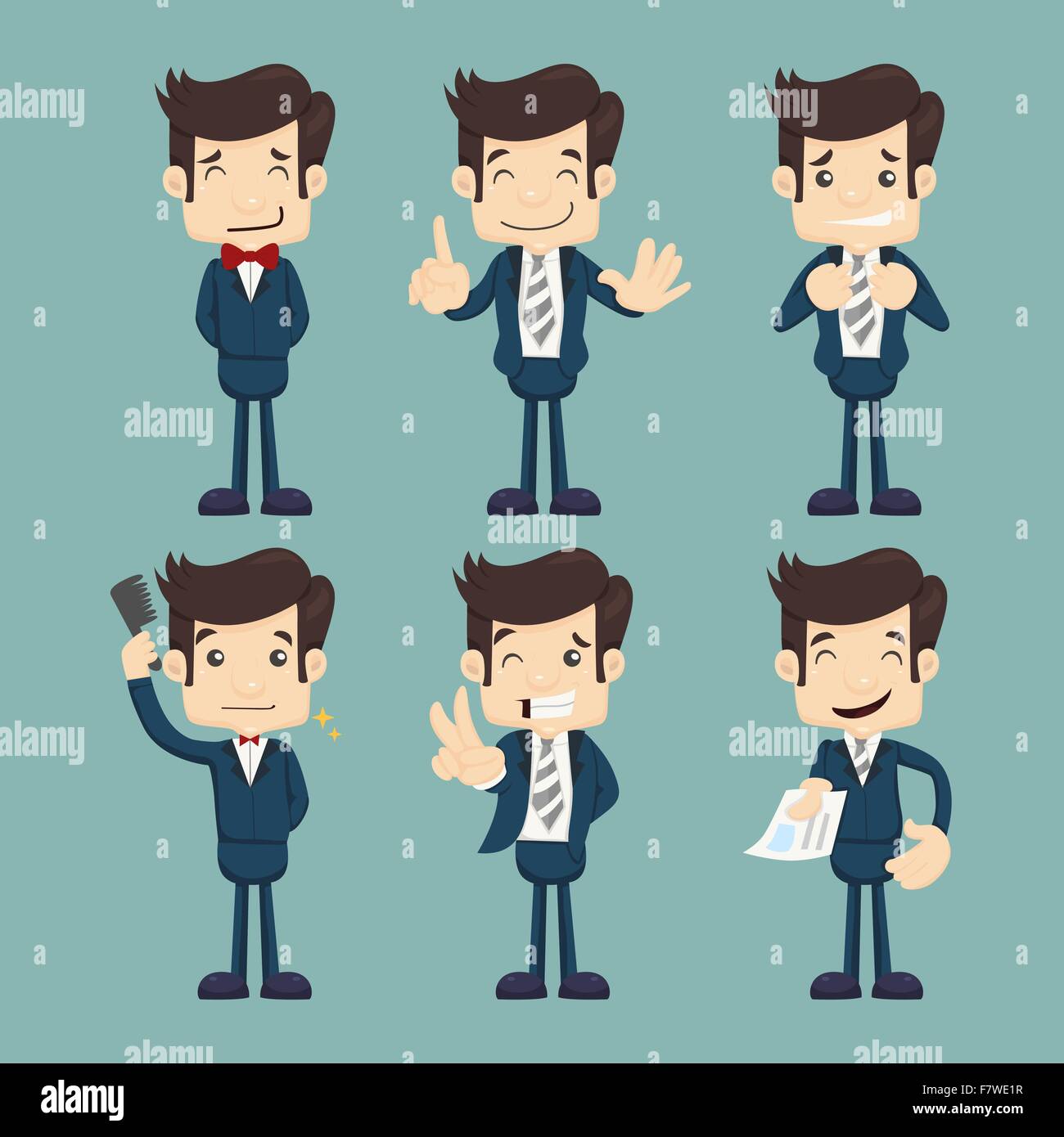 Set of businessman characters poses Stock Vector Image & Art - Alamy