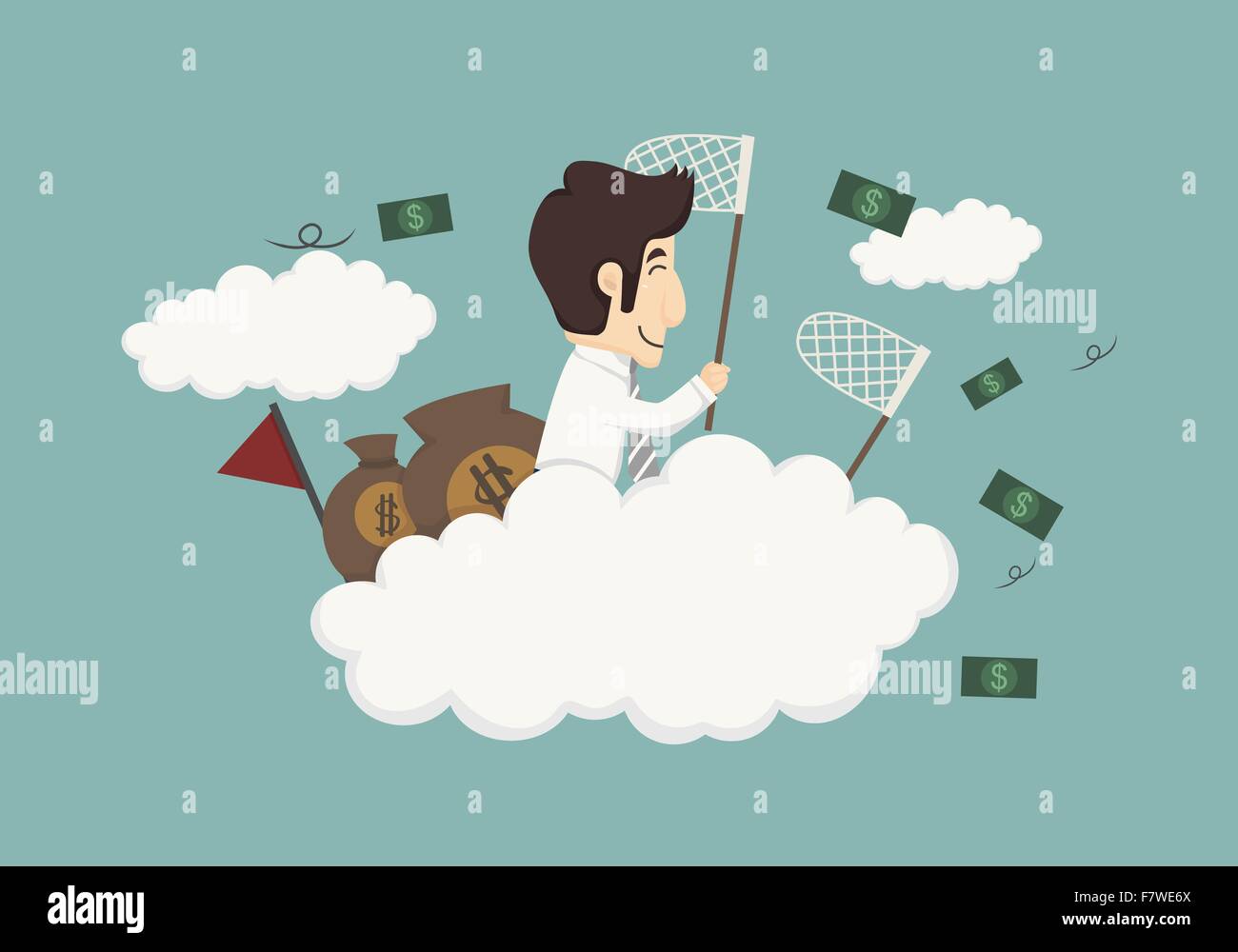 Hand catch money Stock Vector Images - Alamy