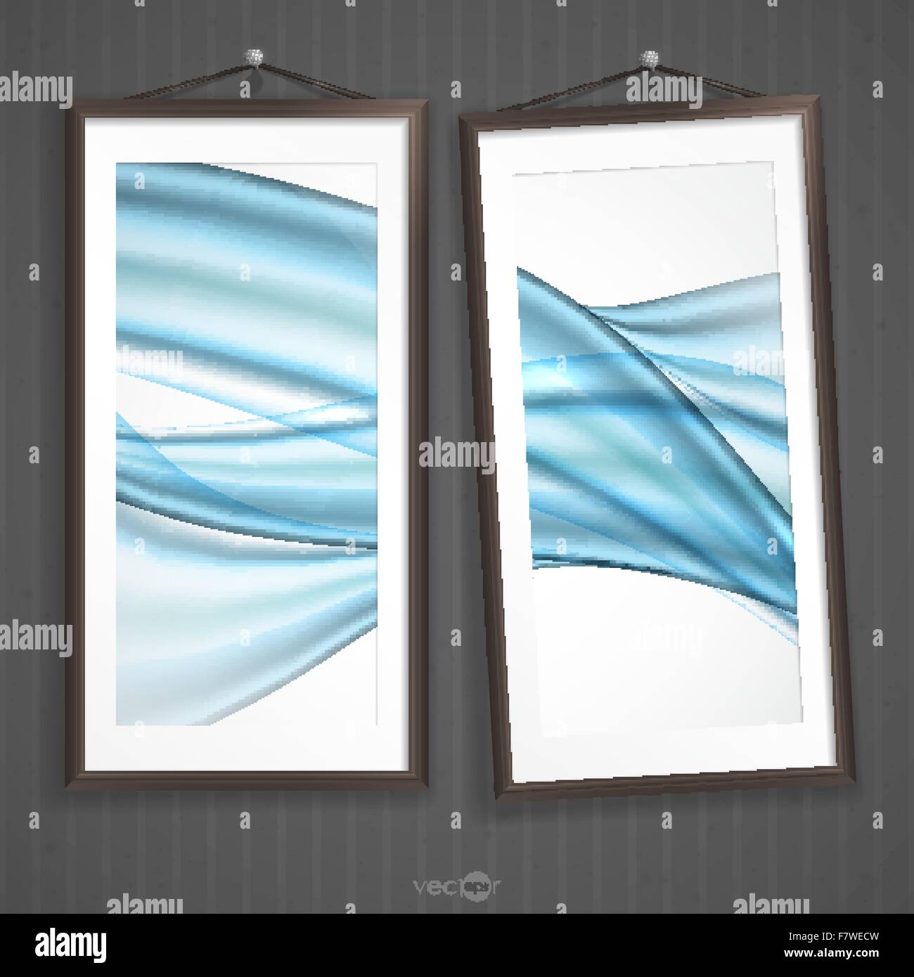 Two Frames Of Picture On A Striped Old Wall Stock Vector Image & Art ...