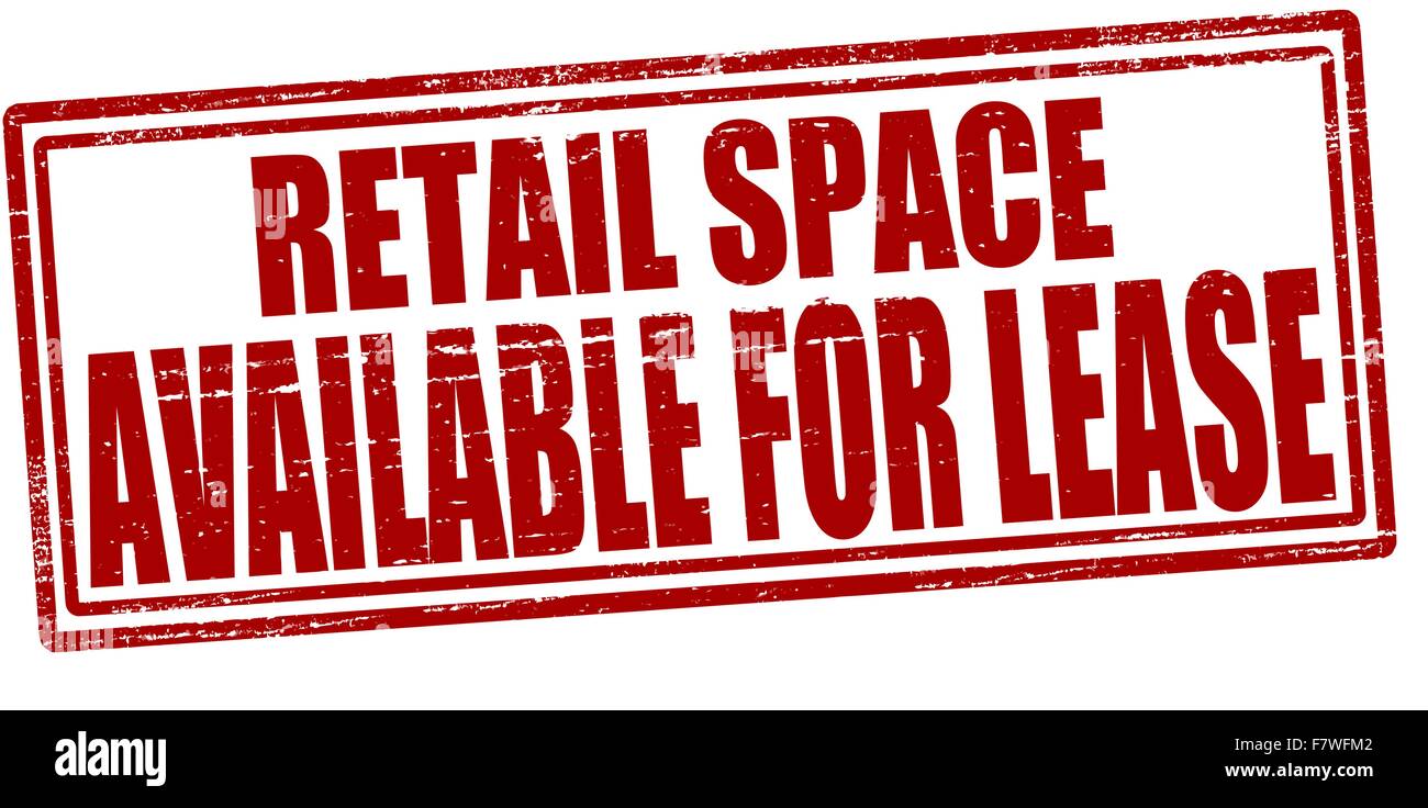 Retail space available for lease Stock Vector