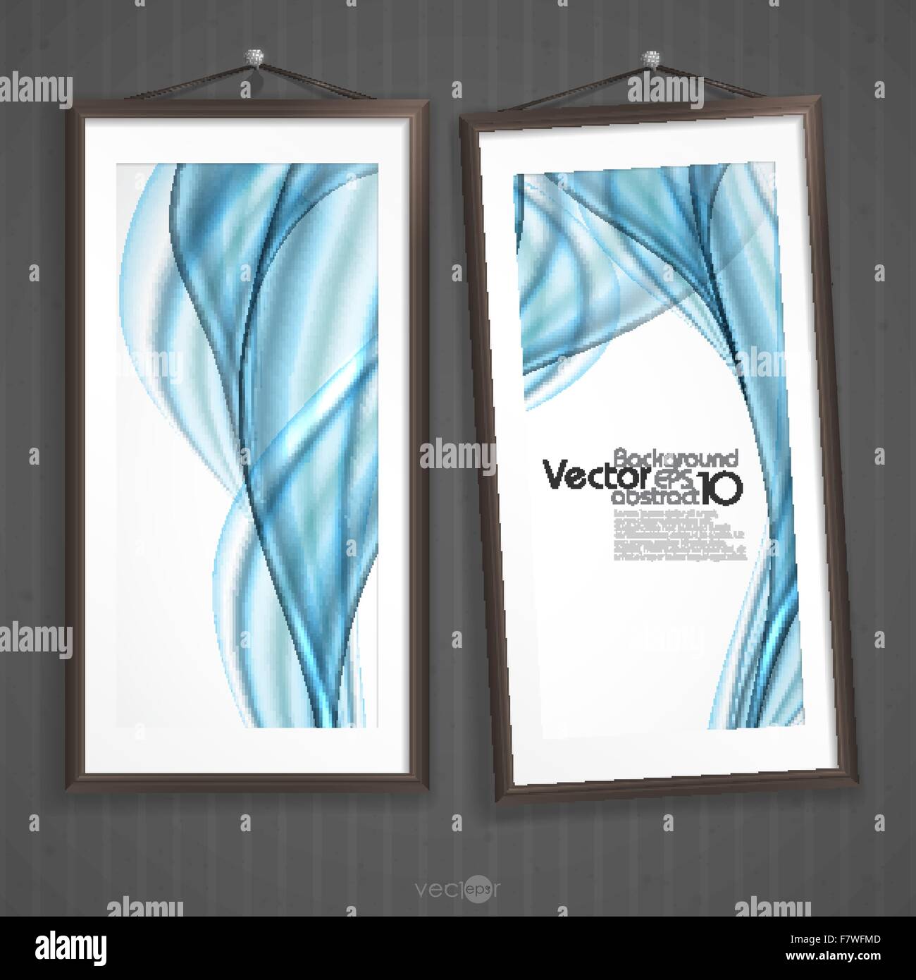 Two Frames Of Picture On A Striped Old Wall Stock Vector Image & Art ...