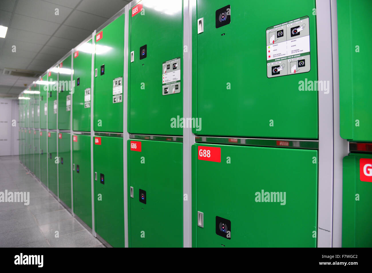 Locker in Estacion de Atocha, Madrid, Spain Stock Photo Alamy