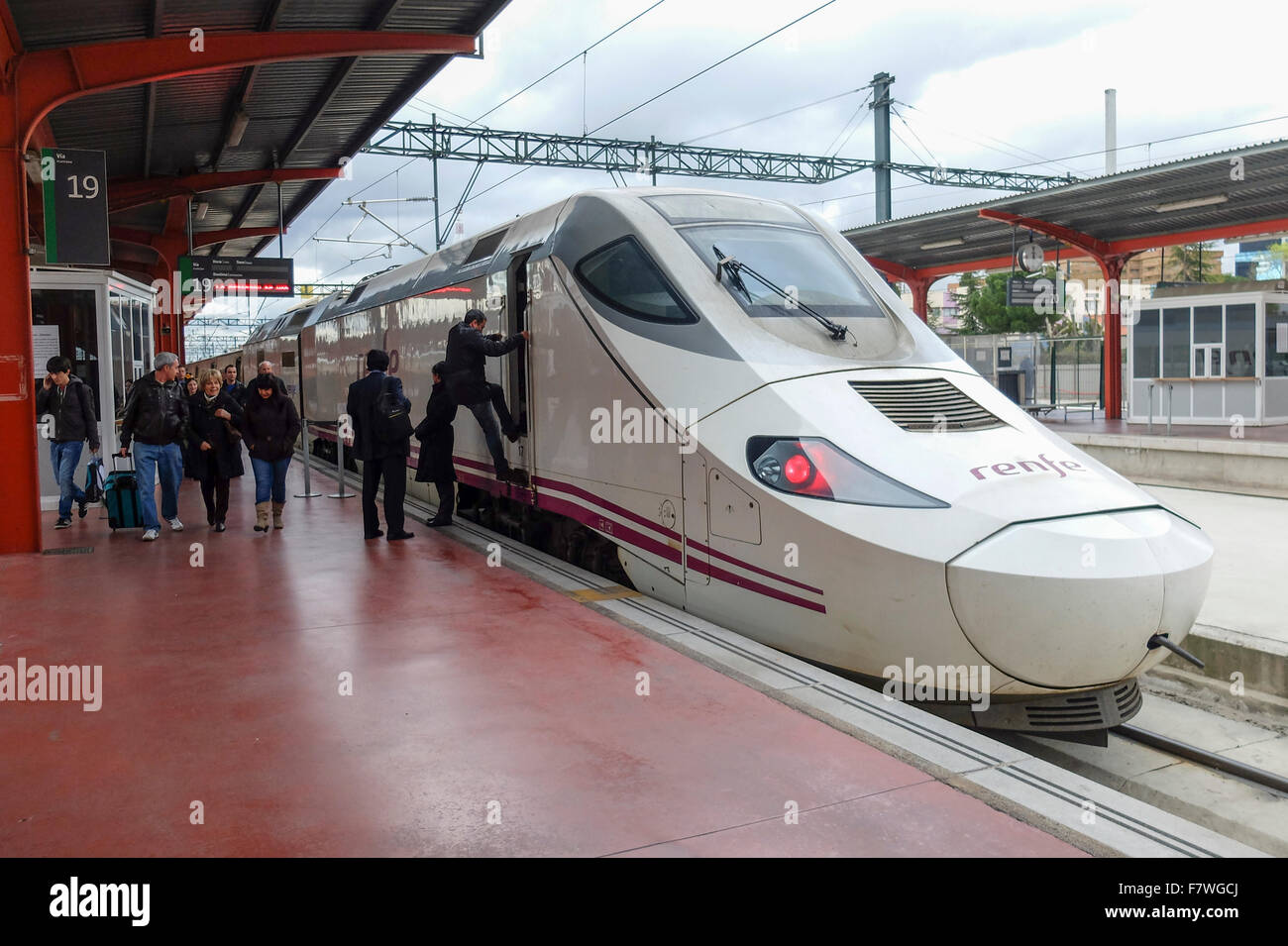 Train Renfe in Madrid, Spain Stock Photo