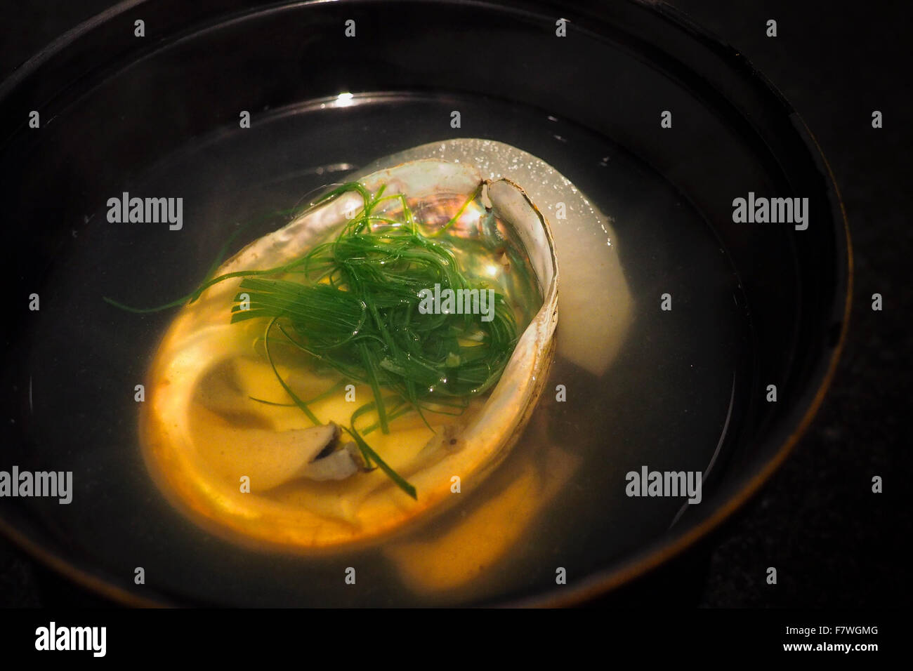 Japanese Soup with Radish and Abalone Stock Photo Alamy