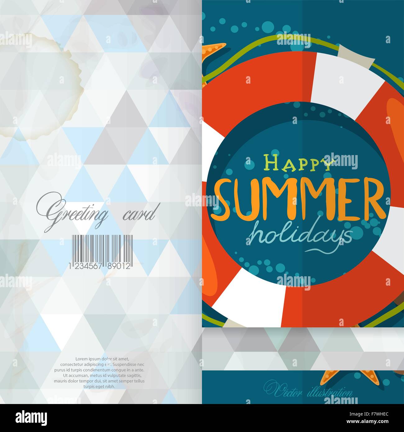Greeting Card Design, Template Stock Vector