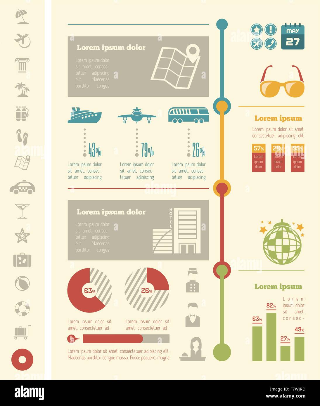 Travel Infographic Template Stock Vector Image & Art - Alamy