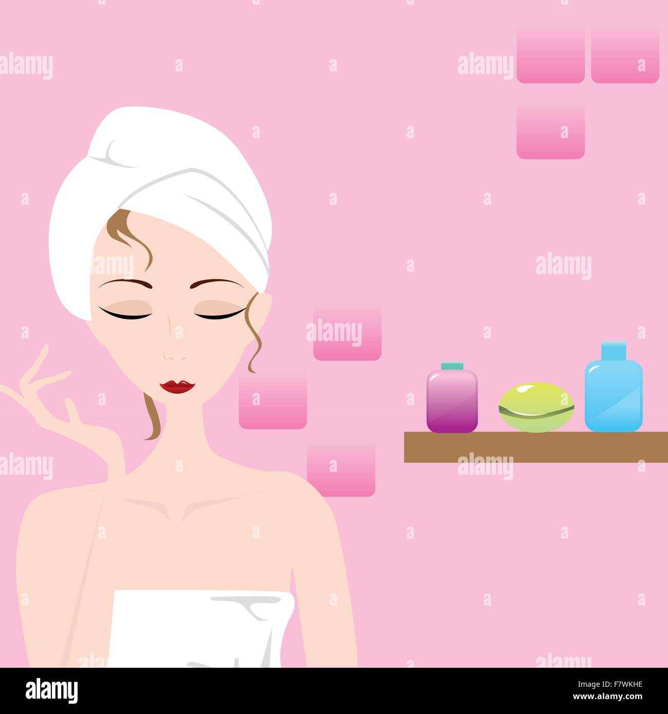 girl having a spa Stock Vector Image & Art - Alamy