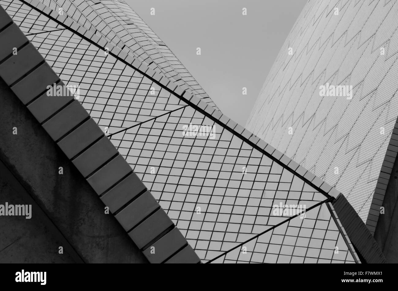 The tiles of the Sydney Opera House up close Stock Photo