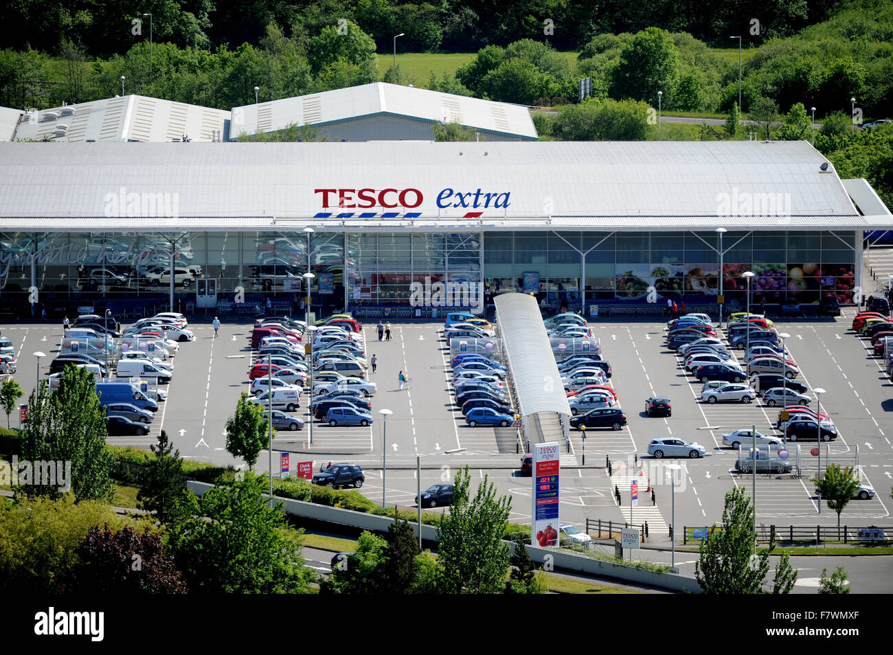 Tesco supermarket ,Talbot Green ,Llantrisant South Wales uk Stock Photo