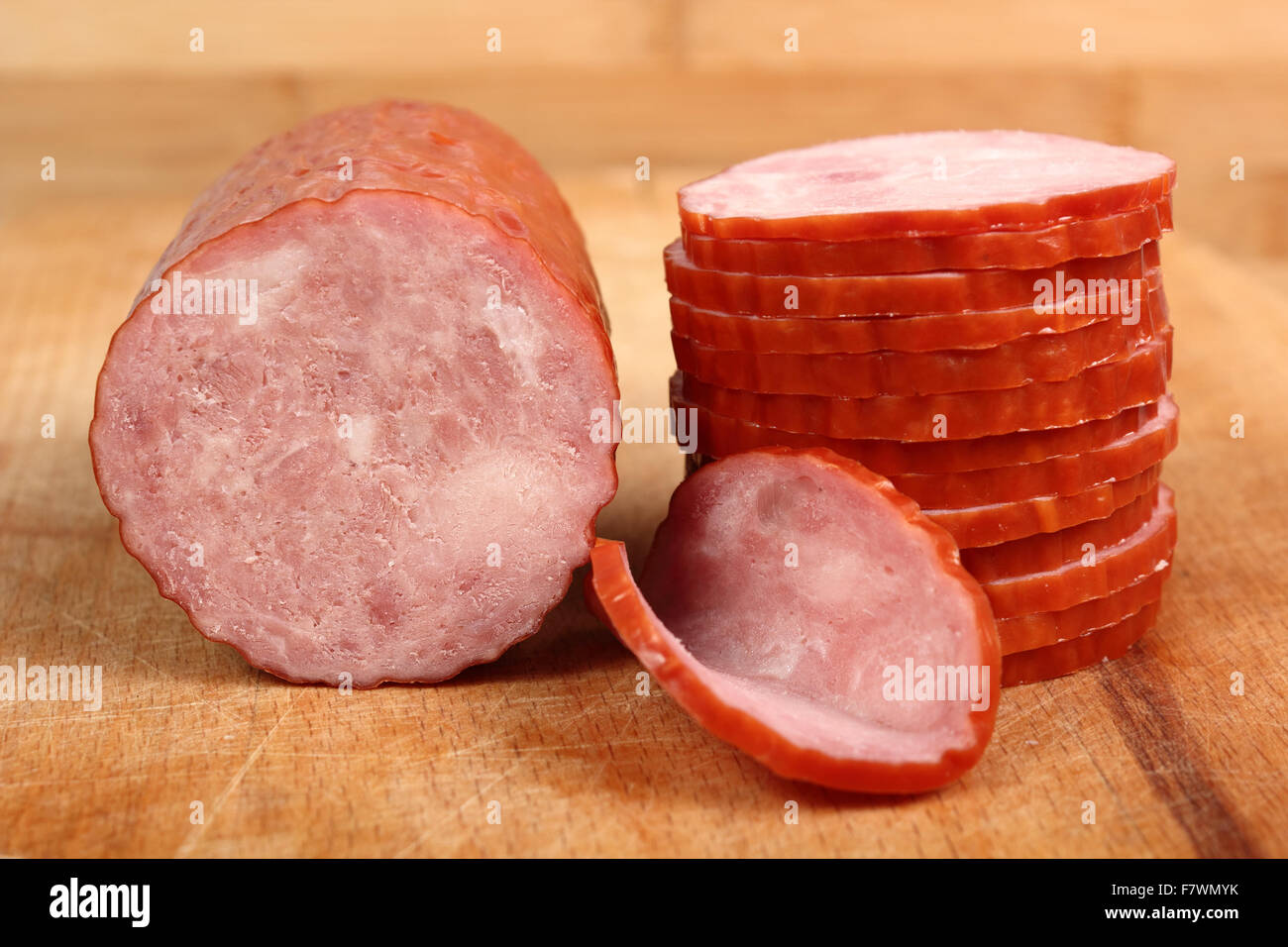 Sausage. Kielbasa krakowska sucha Stock Photo Alamy