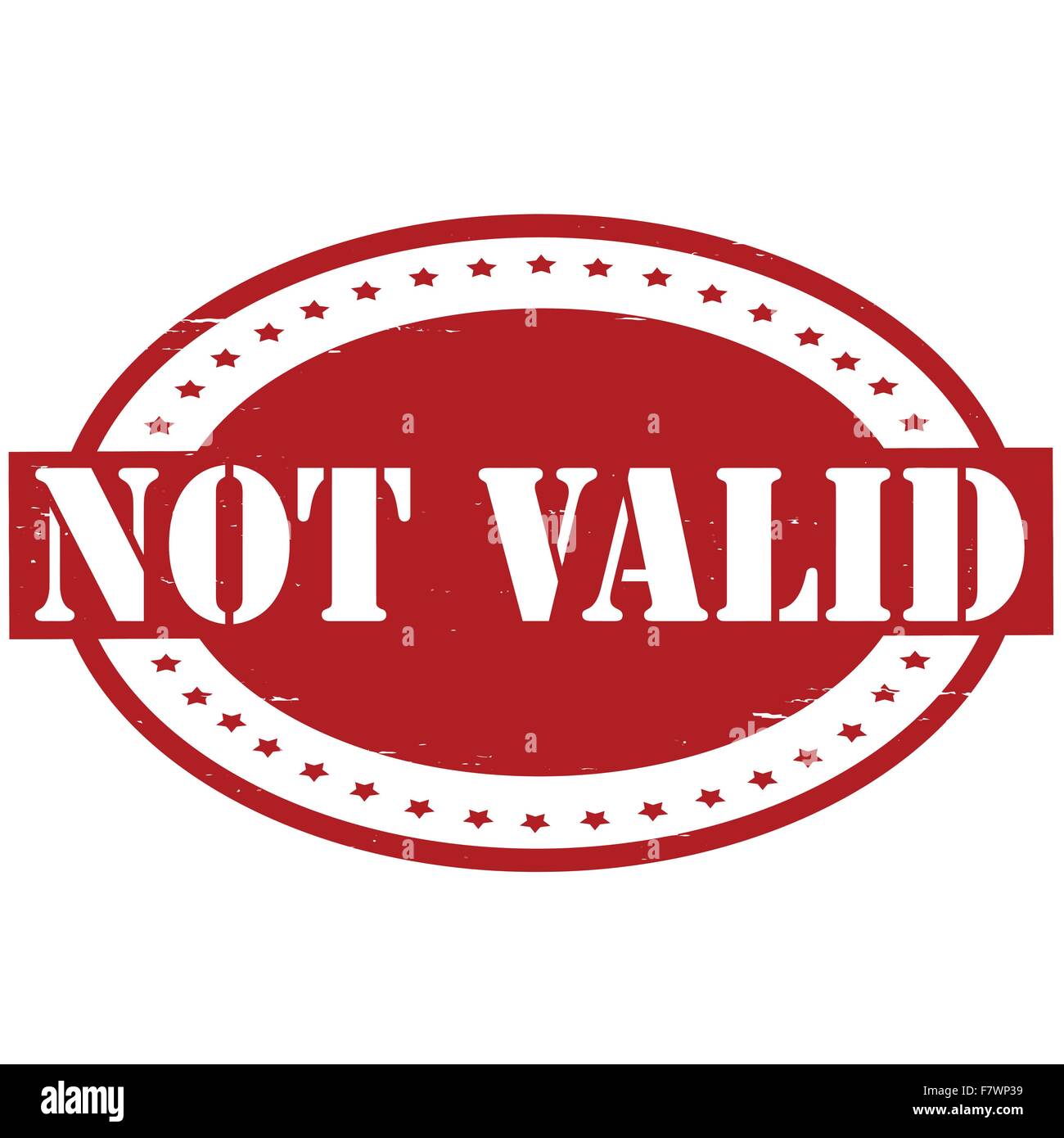 Not valid Stock Vector