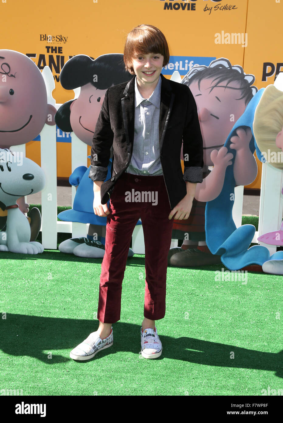 the premiere of THE PEANUTS MOVIE Featuring Noah Schnapp Where