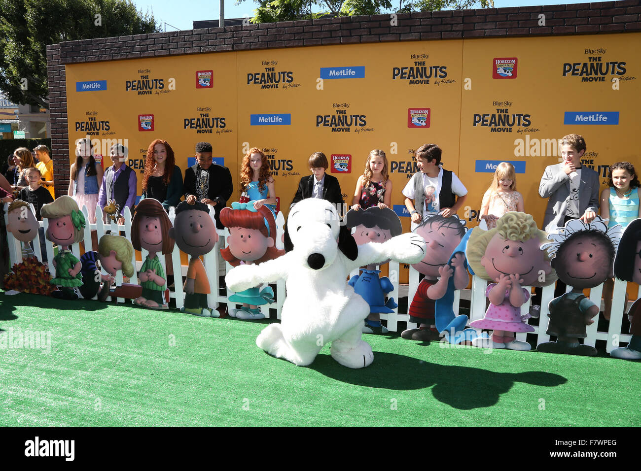 the premiere of THE PEANUTS MOVIE Featuring Cast Where Westwood