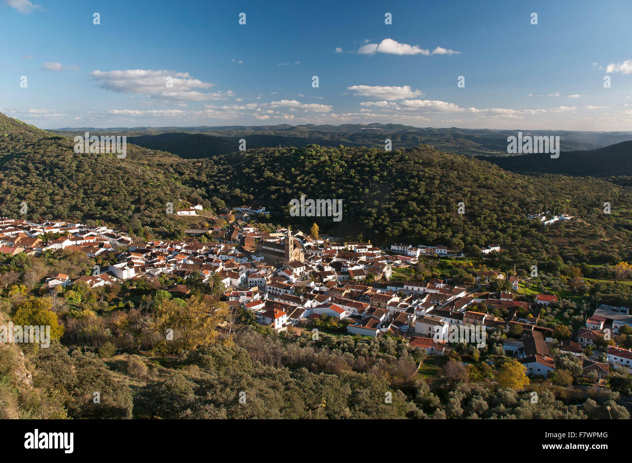 Sierra de Aracena Natural Park, Alajar, Huelva province, Region of Andalusia, Spain, Europe Stock Photo