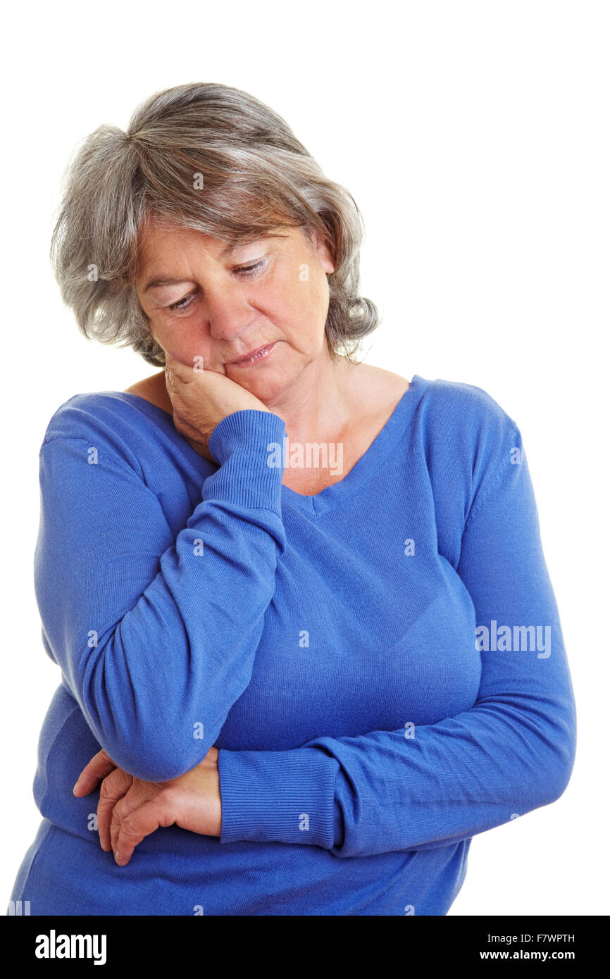 Sad senior old woman hi-res stock photography and images - Alamy