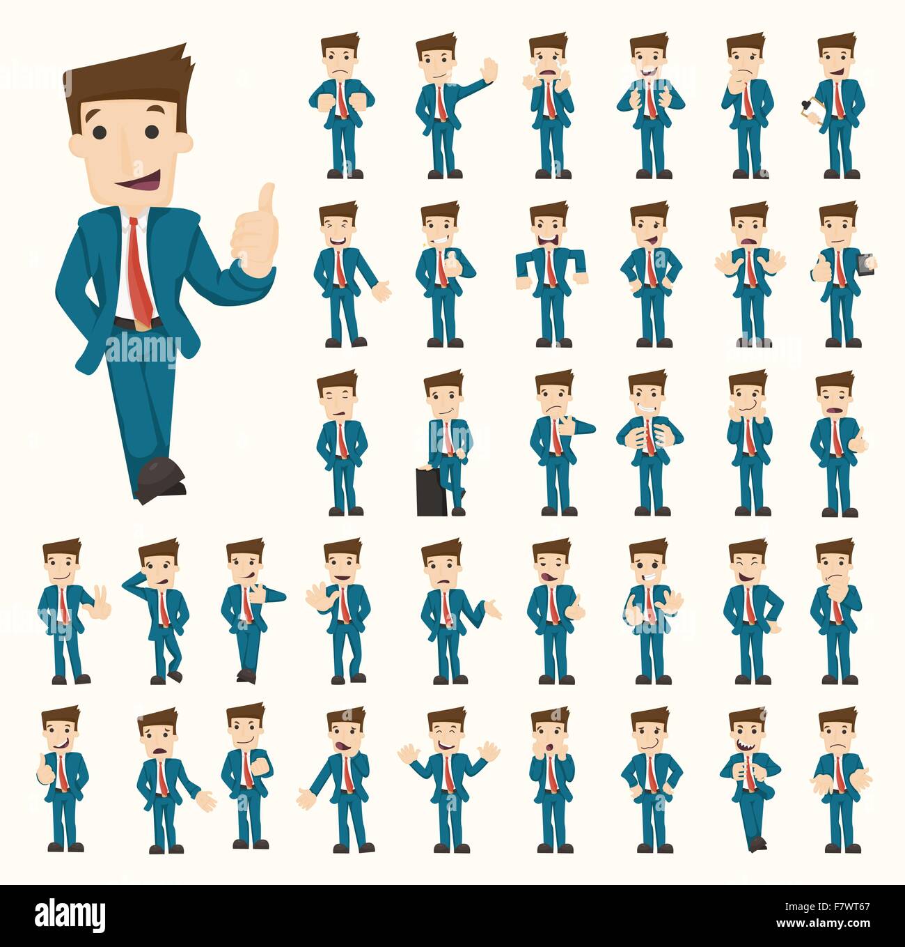 Set of businessman characters poses Stock Vector Image & Art - Alamy